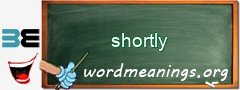 WordMeaning blackboard for shortly